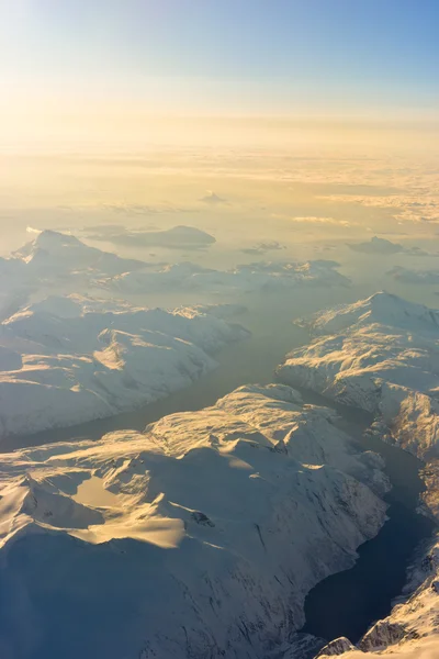 Flygfoto - fjordarna i Norge — Stockfoto