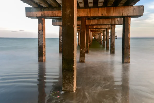 Coney Island Beach e Pier — Fotografia de Stock