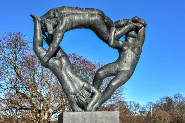 维格兰雕塑公园雕塑-奥斯陆挪威 — 图库照片