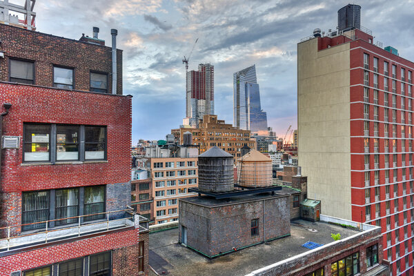 Rooftop views along Midtown West in Manhattan, New York.