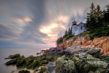 Bas liman başkanı ışık, Acadia Milli Parkı, Maine