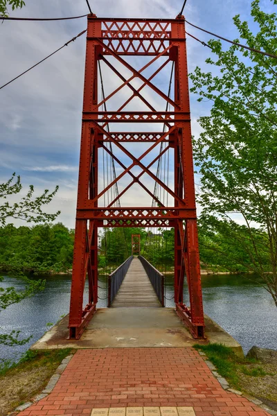Androscoggin Swinging Bridge - Maine — Zdjęcie stockowe
