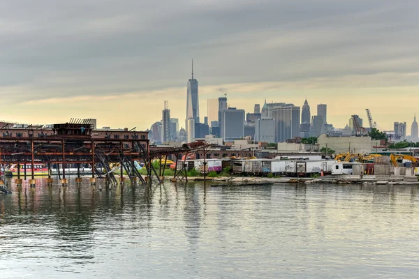 Manhattan View z Brooklynu — Zdjęcie stockowe