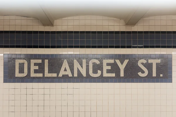 Σταθμό Delancey Street του υπόγειου σιδηρόδρομου - Νέα Υόρκη — Φωτογραφία Αρχείου