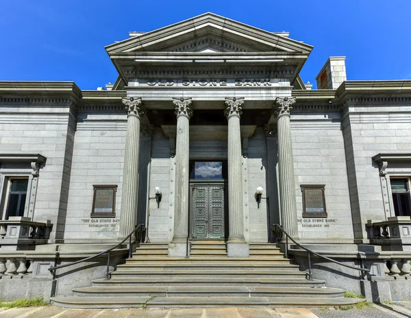 Viejo banco de piedra - Providence, Rhode Island — Foto de Stock