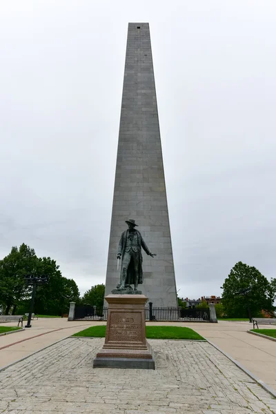 Bunker Hill Monument - Бостон, Массачусетс — стоковое фото