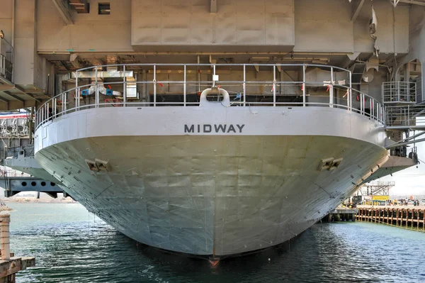 Uss Midway Авіаносець Вмс Сша Головного Корабля Свого Класу Після — стокове фото