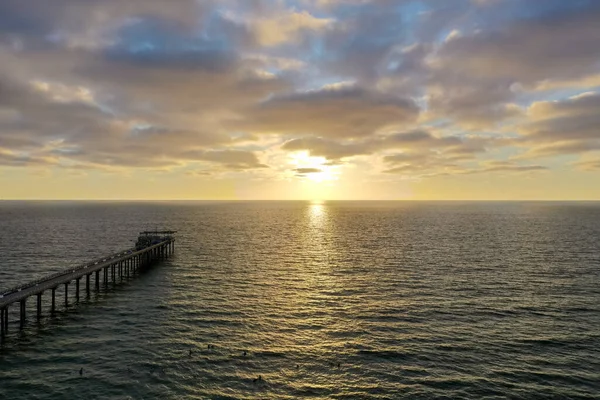 Вид Воздуха Прибрежный Заповедник Скриппс Хойя Калифорния Закате — стоковое фото