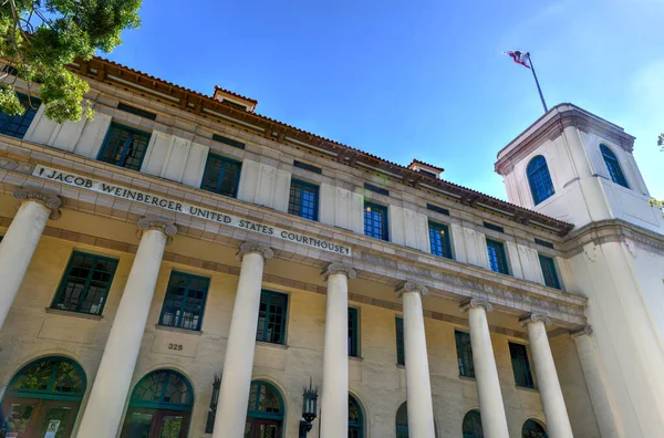 Jacob Weinberger Здание Суда Является Историческим Зданием Суда Сан Диего — стоковое фото