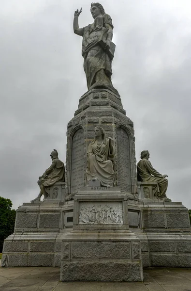 Narodowy Pomnik Przodków Plymouth Massachusetts Wzniesiony Przez Towarzystwo Pielgrzymów 1889 — Zdjęcie stockowe