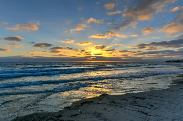 Waves Beach Pacific Beach Sunset San Diego California — Stock Photo, Image