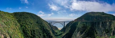 Bixby Bridge on the Pacific Coast Highway (highway 1) near Big Sur, California, USA. clipart