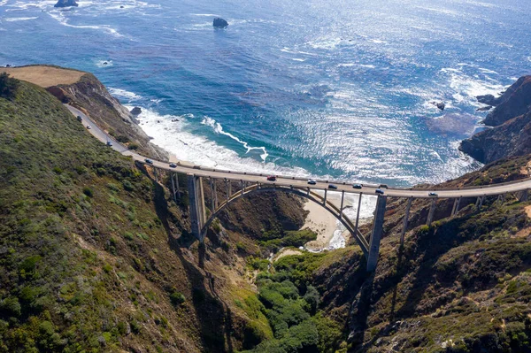 Bixby Köprüsü Pasifik Sahil Otobanı Otoyol Big Sur Kaliforniya Abd — Stok fotoğraf