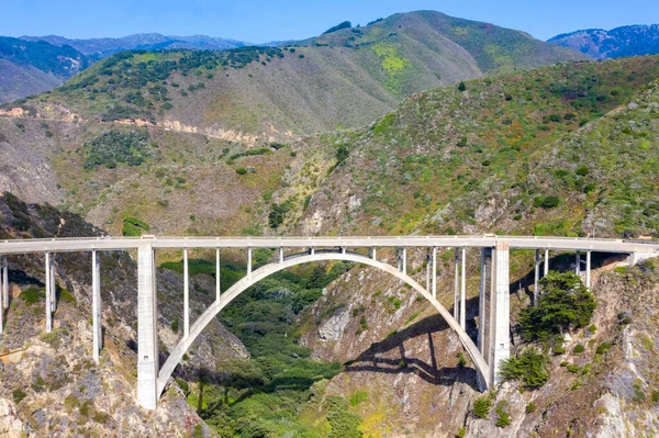 Мост Биксби Шоссе Pacific Coast Highway Highway Около Биг Сур — стоковое фото