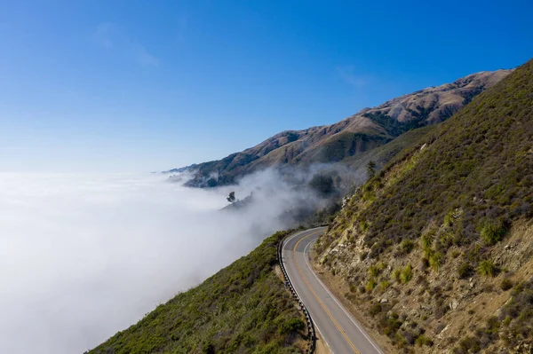 Nebbia Oceanica Arrivo Sulla Highway Big Sur California Usa — Foto Stock