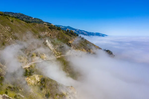 Ocean Fog Rolling Highway Big Sur California Usa — Stock Photo, Image