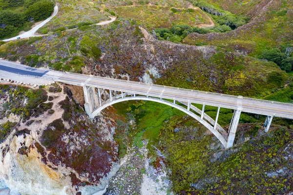Rocky Creek Bridge Zwickelbogenbrücke Kalifornien Big Sur Monterey County Usa — Stockfoto