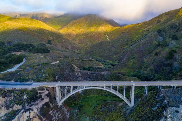 Rocky Creek Bridge Spandrel Arch Bridge California Big Sur Monterey — 스톡 사진