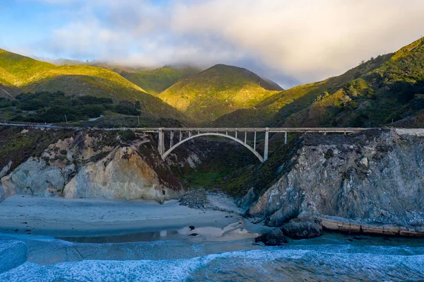 Rocky Creek Bridge Spandrel Arch Bridge California Big Sur Monterey — Stock Photo, Image