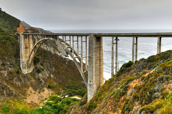 Мост Биксби Шоссе Pacific Coast Highway Highway Около Биг Сур — стоковое фото