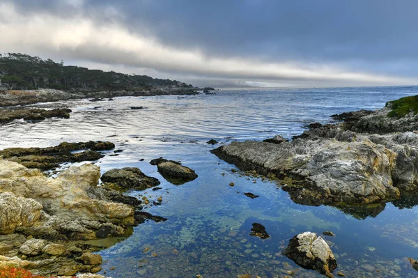 Landscape Sunset Point Mile Drive Coast Pebble Beach California — Stock Photo, Image