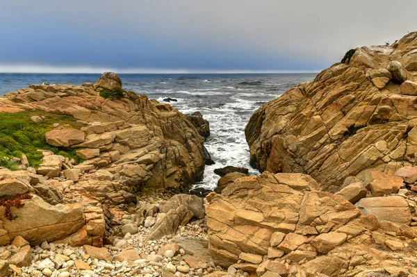 Paisaje Spanish Bay Largo Mile Drive Costa Pebble Beach California — Foto de Stock