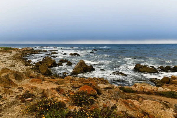Landscape of Spanish Bay along 17 Mile Drive in the coast of Pebble Beach, California