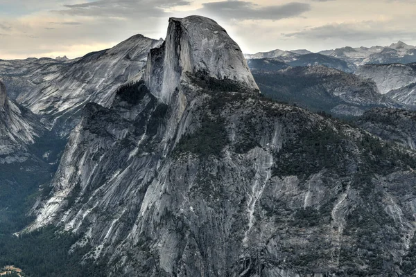 Glacier Point Une Vue Imprenable Sur Vallée Yosemite Demi Dôme — Photo