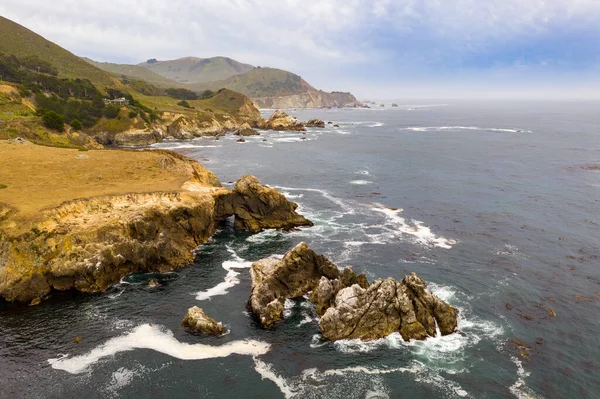 Vue Côte Rocheuse Pacifique Depuis Garrapata State Park Californie — Photo