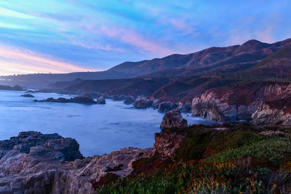 Vista Costa Rocosa Del Pacífico Desde Parque Estatal Garrapata California —  Fotos de Stock