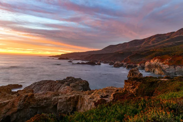 Vista Costa Rocosa Del Pacífico Desde Parque Estatal Garrapata California —  Fotos de Stock