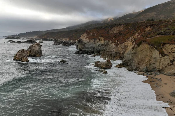 Vedere Spre Coasta Stâncoasă Pacificului Din Garrapata State Park California — Fotografie, imagine de stoc