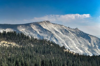 Yosemite Ulusal Parkı, Kaliforniya 'daki Tioga Yolu' nun manzarası.
