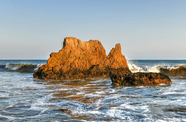 Matador State Beach Seascape Malibu Beach Kalifornia Zachodzie Słońca — Zdjęcie stockowe