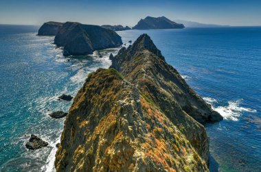 Manzara Inspiration Point, Anacapa Adası, Kaliforniya Channel Adaları Ulusal Parkı.