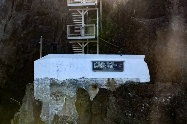 Sign Entrance Anacapa Island Channel Islands National Park California — Stock Photo, Image