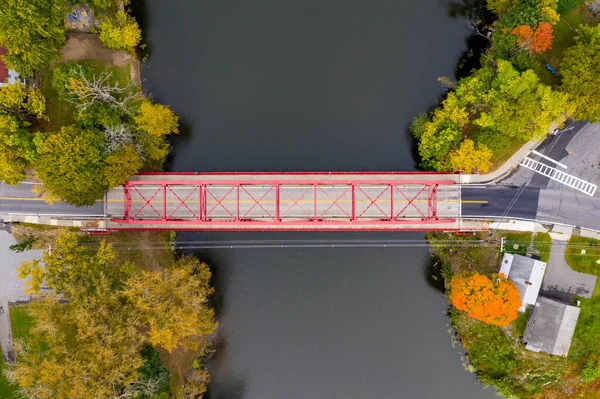 Vue Aérienne Pont Esopus Creek Saugerties New York — Photo