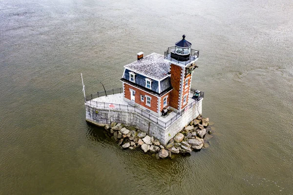 Hudson Atina Deniz Feneri New York Eyaletinin Hudson Nehri Nde — Stok fotoğraf