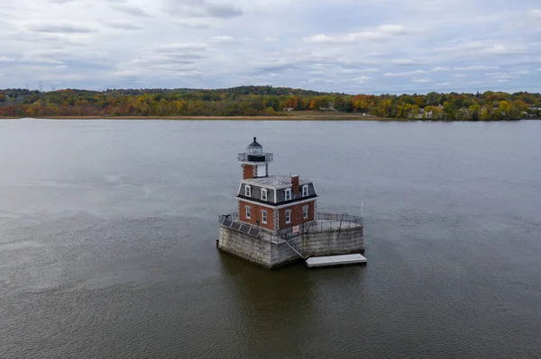 Der Hudson Athens Lighthouse Manchmal Auch Hudson City Light Genannt — Stockfoto