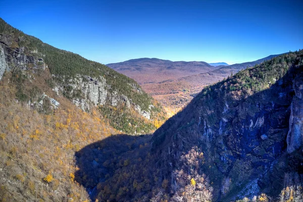Vue Panoramique Feuillage Fin Automne Smugglers Notch Vermont — Photo