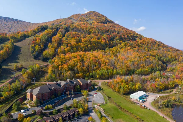 Colorido Hunter Ski Mountain Norte Estado Nova York Durante Pico — Fotografia de Stock