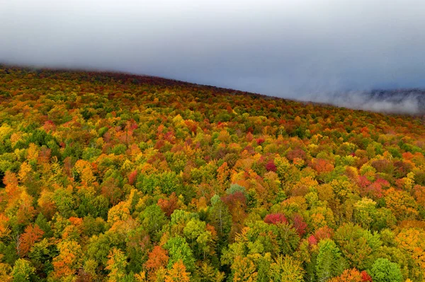 Aerial View Vermont Surrounding Area Peak Foliage Fall — Stock Photo, Image