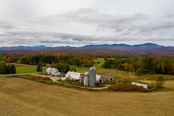 Vista Aérea Vermont Los Alrededores Durante Follaje Pico Otoño —  Fotos de Stock