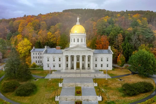 Edificio Del Capitolio Estatal Montpelier Vermont Actual Estructura Del Renacimiento —  Fotos de Stock