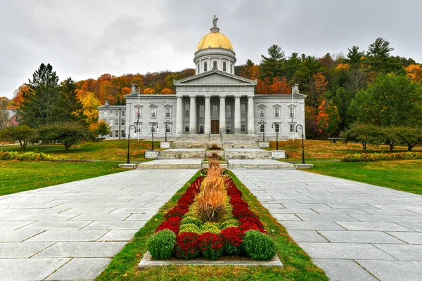 Edificio Del Capitolio Estatal Montpelier Vermont Actual Estructura Del Renacimiento — Foto de Stock