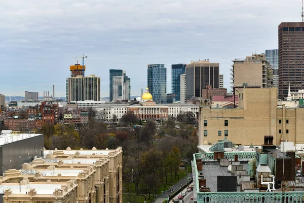 Aerial View Boston Skyline Chinatown Massachusetts — Stock Photo, Image