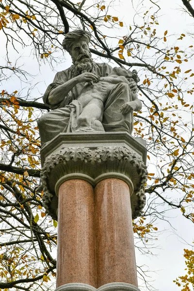 Ether Monument Also Known Good Samaritan Statue Fountain Northwest Corner — Stock Photo, Image