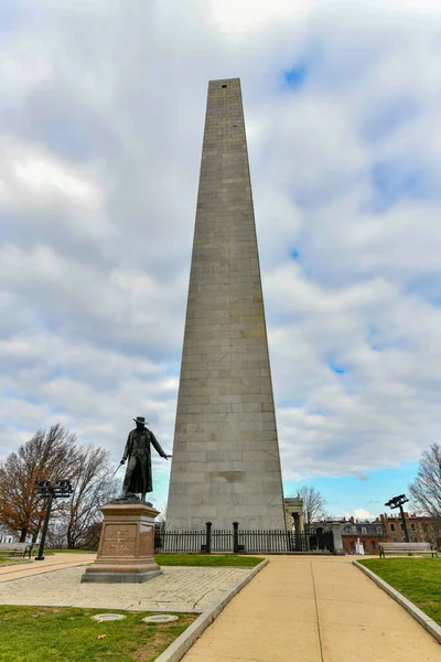 Bunker Hill Emlékművet Bunker Hill Csata Emlékére Állították Fel Amely — Stock Fotó