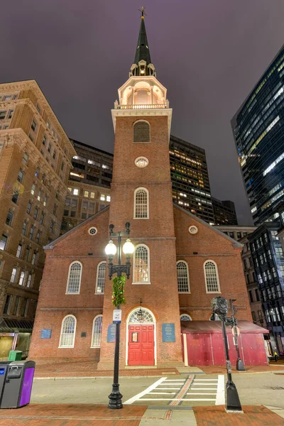 Old South Meeting House Noci Bostonu Massachusetts Usa — Stock fotografie