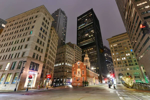 Boston Nov 2020 Old State House Edificio Storico Boston Massachusetts — Foto Stock